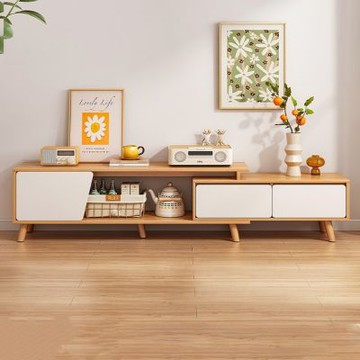 電視櫃 北歐實木腿電視櫃 伸縮電視機櫃 茶几電視櫃 組合電視櫃 120-200cm電視櫃