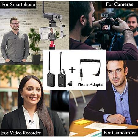 Saramonic Wireless Lavalier Microphone fo iPhone 11 X Plus Plus 6s, Lapel Mic System for iOS Smartphone iPad DSLR Cameras Camcorder Canon 6D