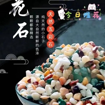 精選好物🚀🚀家居魚缸造景五彩石魚類用品裝飾底砂天然彩色雨花石小顆粒小粒 NXR9