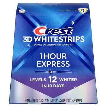 Crest, 3D Whitestrips，亮齒套裝，1 Hour Express，20 條