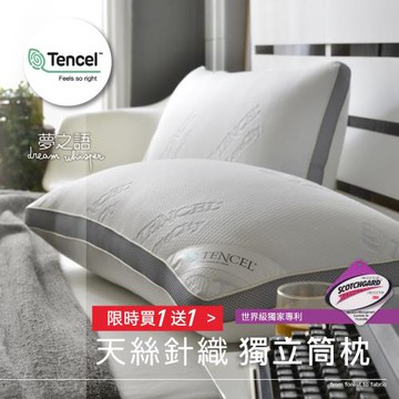 (5折買一送一) 夢之語 MIT天絲獨立筒釋壓枕  安眠枕 天絲/枕頭