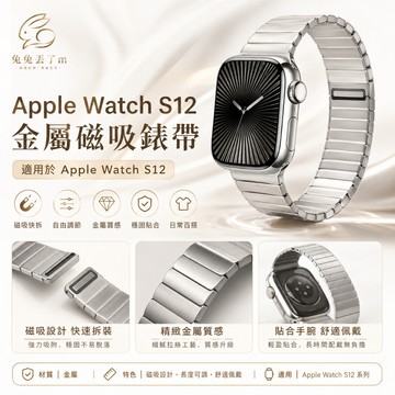 强磁金屬錶帶 商務百搭 適用於 Apple Watch 11 10 9 8 7 6 5 4 3 SE 42mm 46mm