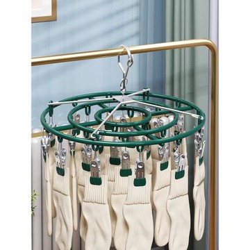 高端品質不銹鋼襪子晾衣架家用多夾子防風曬衣夾內衣無痕晾曬神器