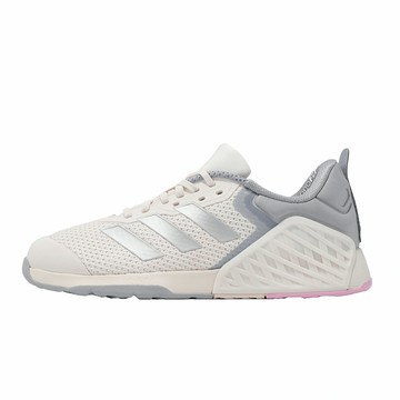 adidas 愛迪達 訓練鞋 Dropset 3 Trainer W 女鞋 米白 銀 支撐 健身 運動鞋 JR1678