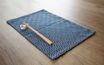 喜之助紺屋 籃染餐墊 (江戶刺繡)