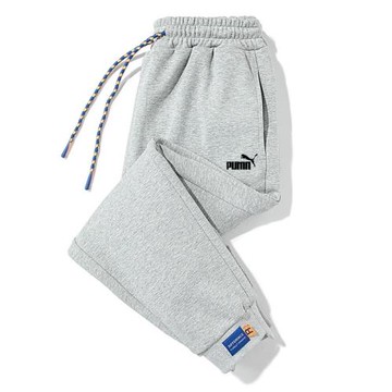 高端品牌純棉休閑褲男士秋冬季潮流寬松衛褲束腳加厚運動褲男大碼