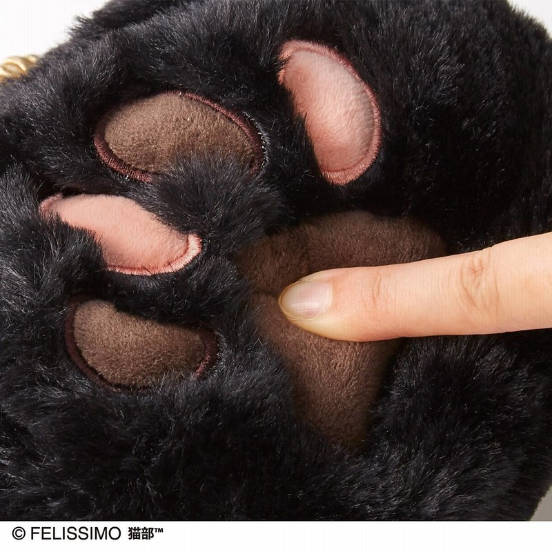 おててをぎゅー 猫の肉球付きクリームパンポーチ ダーク の会 フェリシモ Felissimo 通販 Lineポイント最大1 0 Get Lineショッピング