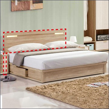 3.5 / 5 /6尺夜燈床頭片 單人加大 標準雙人  雙人加大 床頭背板 床片【275B1132】Leader傢居館275-4202