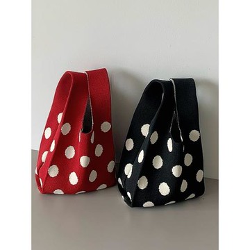 針織手拎包手提袋子上班手提袋時尚遛彎小包上班外出小拎包手腕包