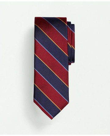 Brooks Brothers Men's Argyll & Sutherland Rep Tie | Navy/Burgundy | Size Regular