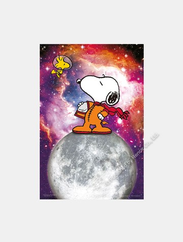 登陸月球/300片拼圖/查爾斯．舒茲/史努比/夜光