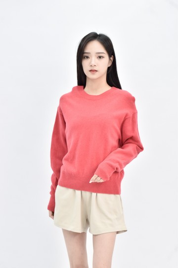 (S) uniqlo 紅色針織長袖毛衣