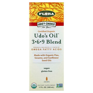 Flora, 有機 Udo's Oil™ 3-6-9 混合物，17 液量盎司（500 毫升）