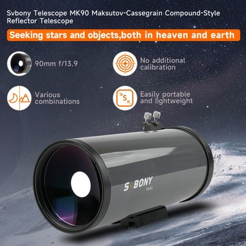 Svbony MK90 Maksutov Cassegrain 望遠鏡 f/13.9 便攜式初學者月亮和行星觀察