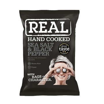 英國REAL洋芋片-海鹽黑胡椒口味 150g