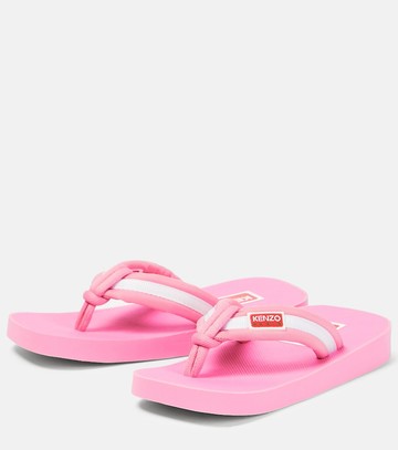 Kenzo Logo striped thong sandals