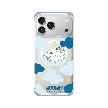 iPhone 17 Pro Max ClearX (MagSafe 兼容) 冰透藍 - Moomin - Moomin＆歌妮-雲上小戀曲