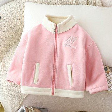 🌸RY🌸 男童厚外套 兒童保暖外套 兒童棉服  新款兒童加絨加厚外套中大童韓版立領休閒拼接奧粒絨保暖拉鍊上衣