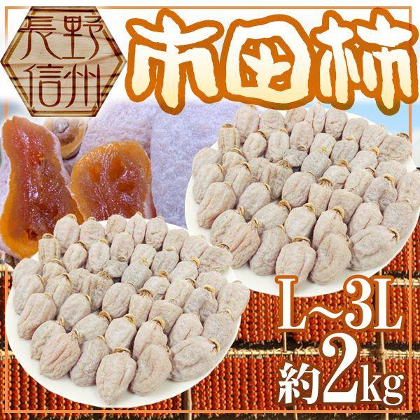 長野・南信州産 ”市田柿” L〜3L 約2kg 送料無料