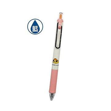 筆樂PENROTE胡子碰碰拼色中性筆/OPC2257-W/白桿藍芯/0.5mm