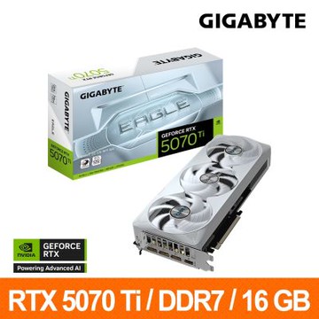 技嘉GIGABYTE GeForce RTX 5070Ti EAGLE OC ICE SFF 16G 顯示卡 RTX5070Ti