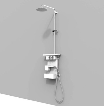 洗樂適cerax含安裝cebien多功能花灑沐浴龍頭/蓮蓬頭使用性高收納便利節省空間