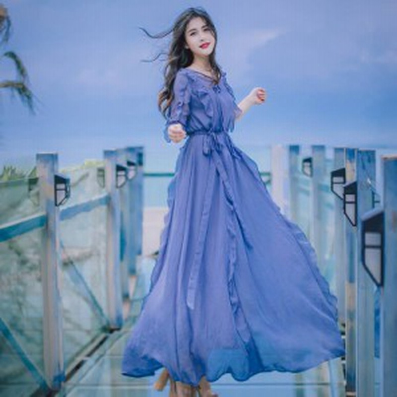 パーティードレス ロング丈 パーティードレス 袖あり 大きいサイズ ロング ワンピース ドレス ロング ワンピース マキシ ワンピース ロン 通販 Lineポイント最大1 0 Get Lineショッピング