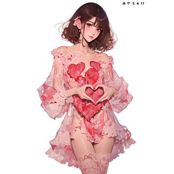 【12月新品6】07-111-0139 人物貼紙 性感情人節女孩