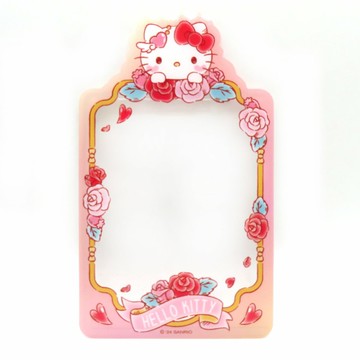 asdfkitty*三麗鷗家族 天使與惡魔 卡片收藏套 卡套 相框-KITTY天使-日本正版商品