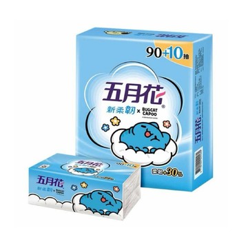五月花新柔韌抽衛生紙-咖波一串（100抽 8包）一單最多2串