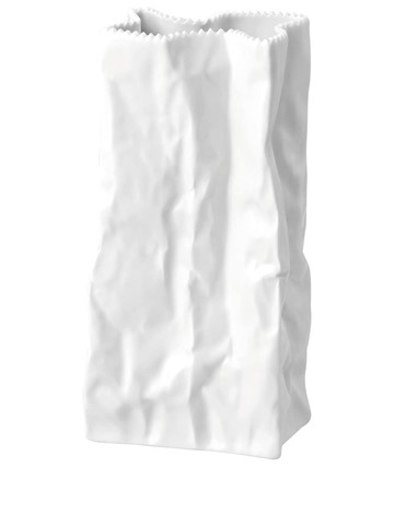Rosenthal - 22cm paper-bag porcelain vase - women - Porcelain - One Size - White