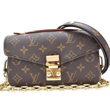 LOUIS VUITTON LV 路易威登 棕色 原花帆布 Pochette Metis East West 肩背包 M46279 【二手名牌BRAND OFF】