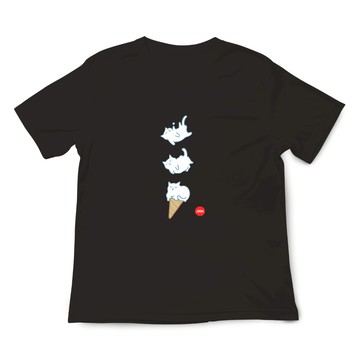 JZ TEE 白貓-冰淇淋 印花短袖T恤