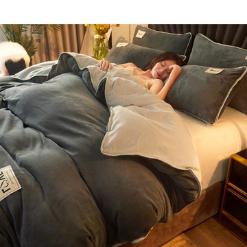 南極人加厚珊瑚絨四件套冬季雙面牛奶絨床單被套床上三件套法萊絨