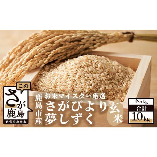 ふるさと納税 佐賀県 鹿島市 B-120 鹿島市産さがびより・夢しずく　玄米１０ｋｇ（５ｋｇ×2種）お米マイスター厳選！