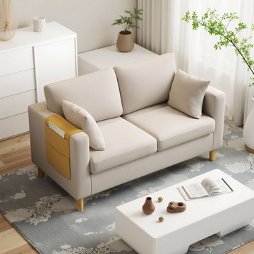 小戶型可躺儲物雙三人客廳辦公臥室公寓出租屋出租房簡易布藝沙發【0113103DD】