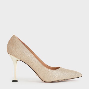 金蔥尖頭高跟鞋