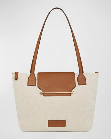 Canvas & Leather Travel Tote Bag