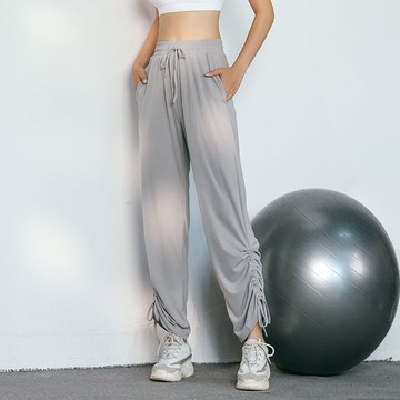 健身房運動長褲女寬松顯瘦速干大碼九分瑜伽服晨跑步夏季薄款高腰