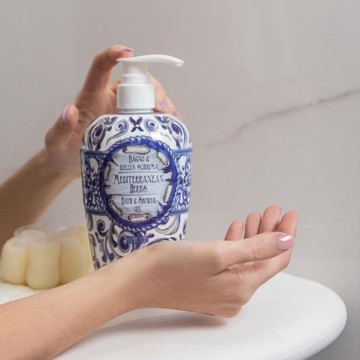 【妝點家的藝術品】RUDY露蒂-地中海百合 皇家釉彩沐浴乳700ml