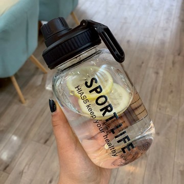 大容量吸管玻璃茶水杯女可新隨手杯子男學生夏季便攜情侶泡茶杯