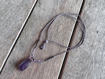 20260120 Macrame 紫水晶 編織 頸鍊