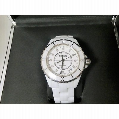 美品 シャネル J12 H1629 12Pダイヤ 39mm セラミック ホワイト