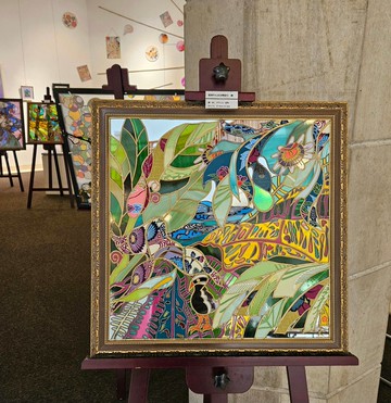 琉球山原物語 古董金框鏡子