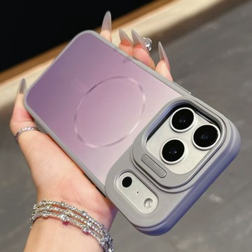 隱藏式鏡頭支架手機殼 支持無線磁吸 適用蘋果iPhone 17 16 15 14 13 12 11Promax防摔手機殼