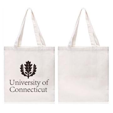 UCONN美國康涅狄格大學紀念品購物袋帆布包紀念環保袋中號拉鏈款