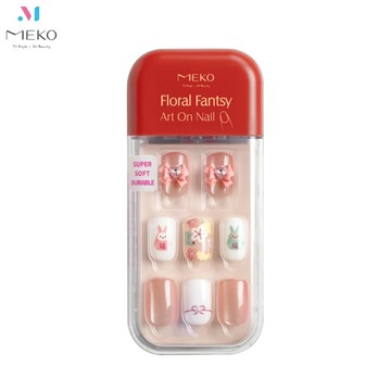 MEKO 花漾彩繪穿戴美甲片-開運兔 3A-019 /穿戴甲【官方旗艦店】