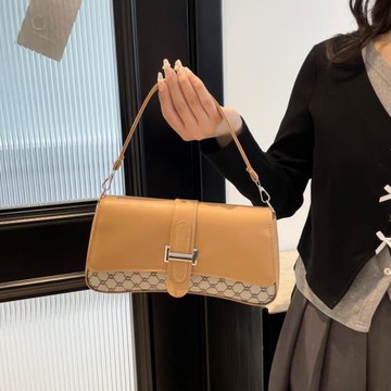 2025春夏季新款質感撞色復古小方包時尚高顏值斜挎包通勤女包跨境