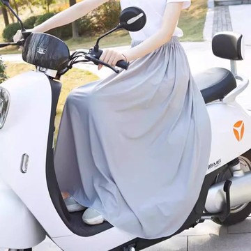 胖胖美依 擋風裙 圍裙 防曬裙 新款電動車冰絲防曬腿部遮陽電瓶摩托車防走光圍裙半身裙一片神器-6677.