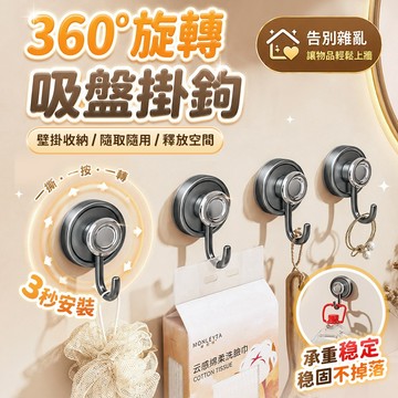 🔥隔日到貨🔥旋轉吸盤掛鉤 強力吸盤掛勾 真空吸盤掛鉤 免打孔掛鉤 臥室掛鉤 衣帽掛鉤 浴室掛鉤 桌邊掛勾 玄關掛鉤 掛鉤